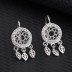 Silver Flower Leaf Hoop Earring 60300034