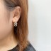 Silver Flower Leaf Hoop Earring 60300034