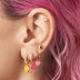 Silver Zirconia Flamingo Hoop Earring 60300038