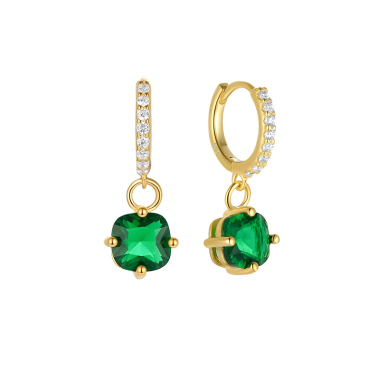 Silver Zirconia Square Hoop Earring 60300041