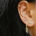 Tassel Zirconia Silver Sterling Hoop Earring 60300044