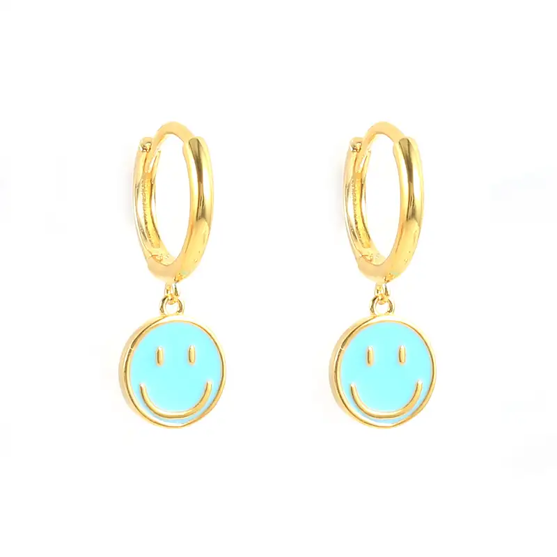 9mm Smile Silver Sterling Hoop Earring 60300045