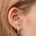 Zirconia Enamel Sterling Silver Hoop Earring 60300046