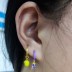 Zirconia Enamel Sterling Silver Hoop Earring 60300047