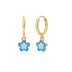 Enamel Flower Heart Sterling Silver Hoop Earring 60300049