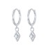 Evil Eyes Zirconia Sterling Silver Hoop Earring 60300050