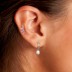 Freshwater Pearl Sterling Silver Hoop Earring 60300051