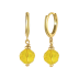 Glass Beads Sterling Silver Hoop Earring 60300053