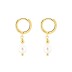 925 Sterling Silver Baroque Pearl Hoop Earring 60300060