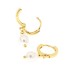 925 Sterling Silver Baroque Pearl Hoop Earring 60300060