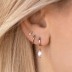 925 Sterling Silver Baroque Pearl Hoop Earring 60300060