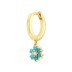 1pcs 925 Sterling Silver Colorful Zirconia Flower Hoop Earring 60300062