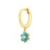 1pcs 925 Sterling Silver Colorful Zirconia Flower Hoop Earring 60300062