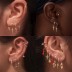 1pcs 925 Sterling Silver Zirconia Knife Hoop Earring 60300065