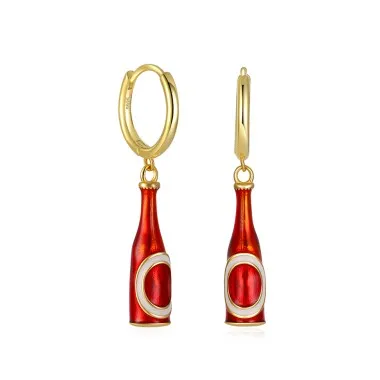 Kids 925 Silver Coca Cola Bottle Hoop Earrings 60300069