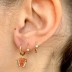 Kids 925 Silver Harp Hoop Earrings 60300072