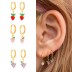 Kids 925 Silver Pipeapple Fruit Hoop Earrings 60300075