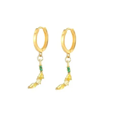 Kids 925 Silver Banana Fruit Hoop Earrings 60300077