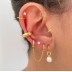 925 Sterling Silver Pearl Hoop Earrings 60300083