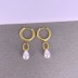 925 Sterling Silver Pearl Hoop Earrings 60300083