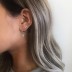 925 Sterling Silver Zirconia Flash Hoop Earrings 60300084