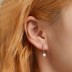 Vintage Heart Opal Hoop Charm Earrings 60300088
