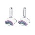 Zirconia Cloud Charm Hoop Earrings 60300089