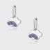 Zirconia Cloud Charm Hoop Earrings 60300089