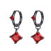 Red Zirconia Steampunk Hoop Earrings 60300091