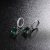 Square Emerald Zirconia Hoop Earrings 60300096