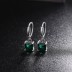 Square Emerald Zirconia Hoop Earrings 60300096