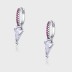 Zirconia Triangle Punk Hoop Earrings 60300098