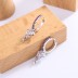 Zirconia Triangle Punk Hoop Earrings 60300098