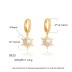 Sparkle Opal Star Charm Hoop Earrings 60300101