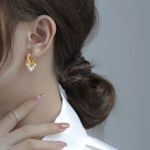 Beads Tassel Hoop Earring 60300104