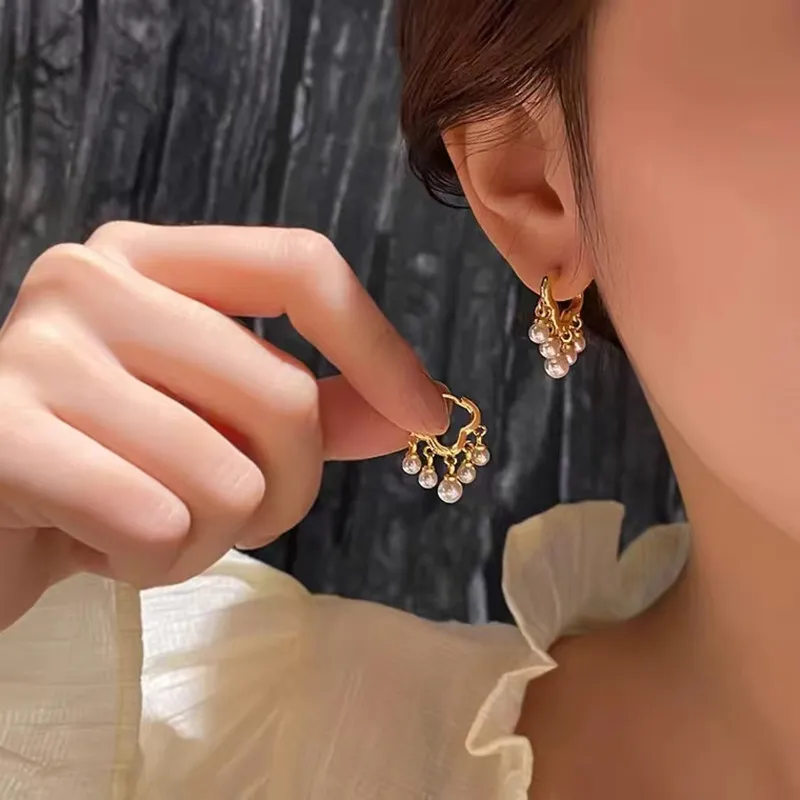Beads Tassel Hoop Earring 60300104 - image2