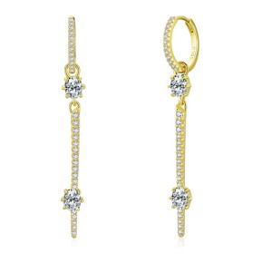 Full Zirconia Arrow Charm Hoop Earring 60300106