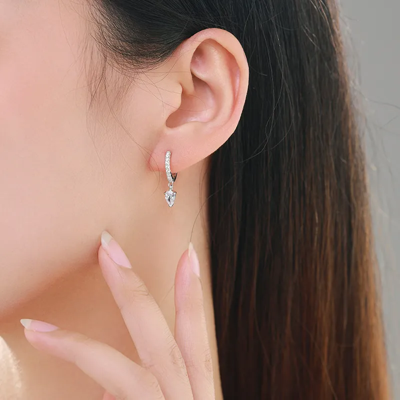 Waterdrop Zirconia Dangle Hoop Earring 60300112 - image1