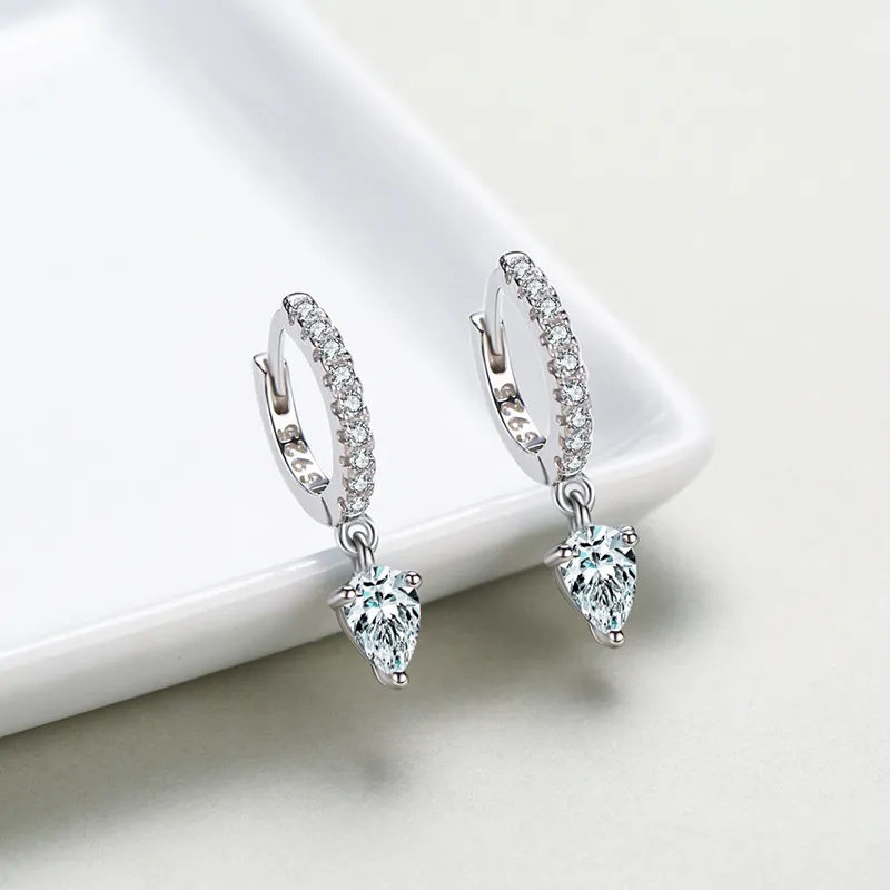 Waterdrop Zirconia Dangle Hoop Earring 60300112 - image2