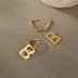 Hiphop Letter B Dangle Hoop Earring 60300118