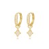 Sparkle Zirconia Stars Dangle Hoop Earring 60300119