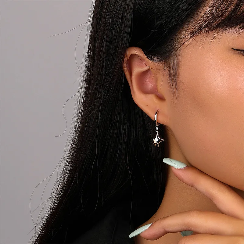 Cross Stars Dangle Hoop Earring 60300121 - image1