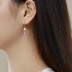 Round Square Zirconia Dangle Charm Hoop Earrings 60300123