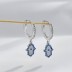 Evil Eye Hassam Hand Zirconia Dangle Charm Hoop Earrings 60300125