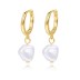 Unique Pearl Beads Charm Hoop Earrings 60300136
