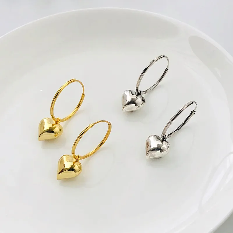 Lovely Heart Charm Hoop Earrings 60300142 - image2