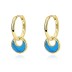 Lovely Turquoise Charm Hoop Earrings 60300144