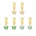 Lovely Butterfly Zirconia Hoop Earrings 60300148