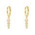 Lovely Zirconia Tassel Hoop Earrings 60300149