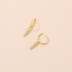 Lovely Zirconia Tassel Hoop Earrings 60300149